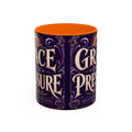 GRACE OVER PRESSURE Inspirational Accent Coffee Mug (11, 15oz)