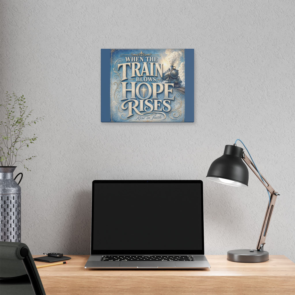 When The Train Blows, Hope Rises Canvas Wall Art