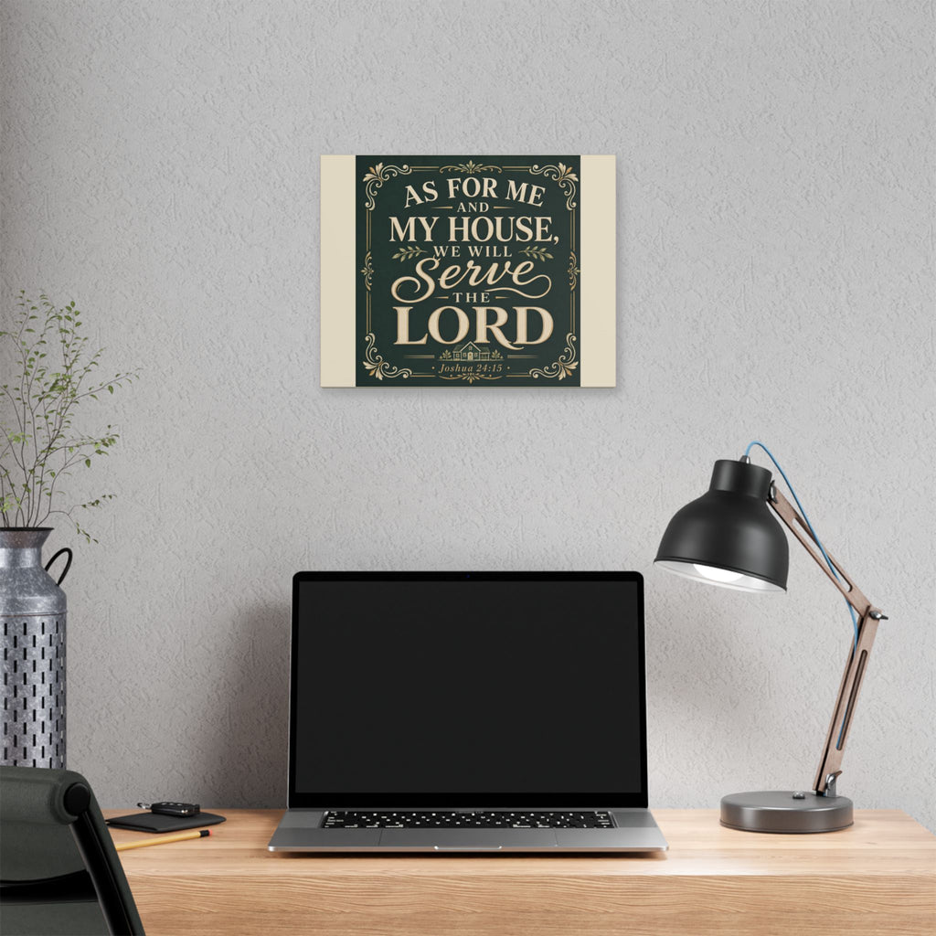 As For Me And My House, We Will Serve The Lord Canvas Wall Art